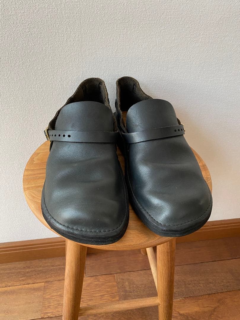 オーロラシューズ ミドルイングリッシュ メンズ ネイビー 27cm レザー