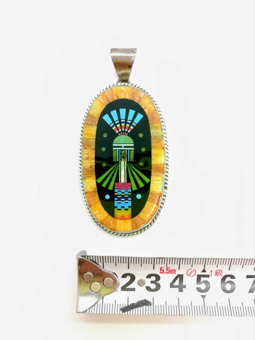 インディアンジュエリー インレイ シルバー ヘッド - メルカリ