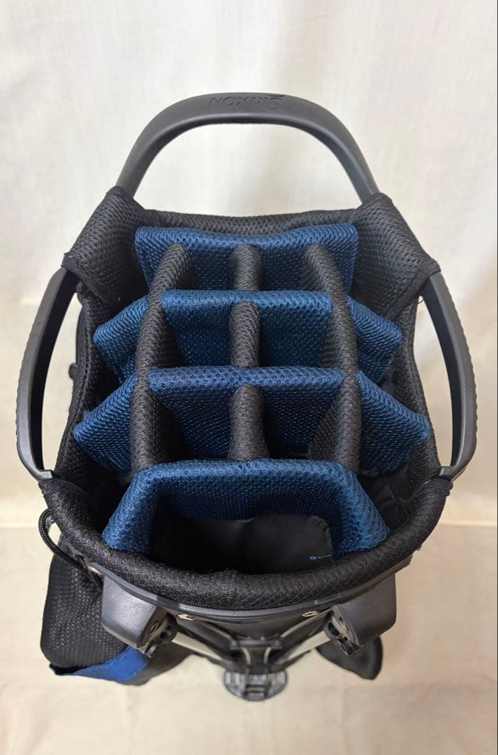 スリクソン スタンド式 軽量キャディバッグ【ブラック/ネイビー】美品