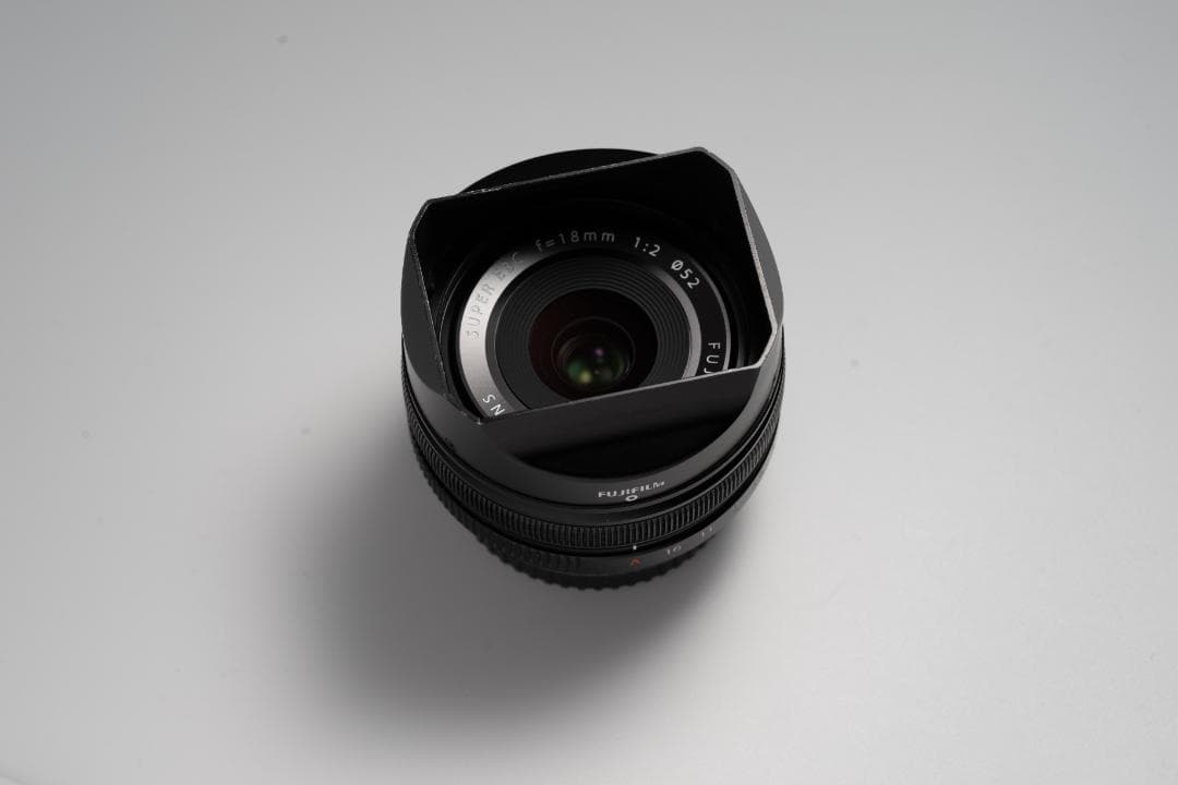 か*り様 【27日まで】フジノン XF18mmF2 R 純正角形フード付き スクエアフード FUJIFILM XF18mmF2専用 角型アルミフード SQUAREHOOD