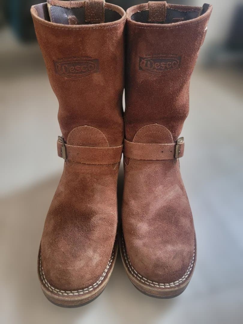 Wesco スエード ブラウン エンジニアブーツ WESCO BOOTS BOSS ブラウンスムースラフアウト vibram 2021ソール
