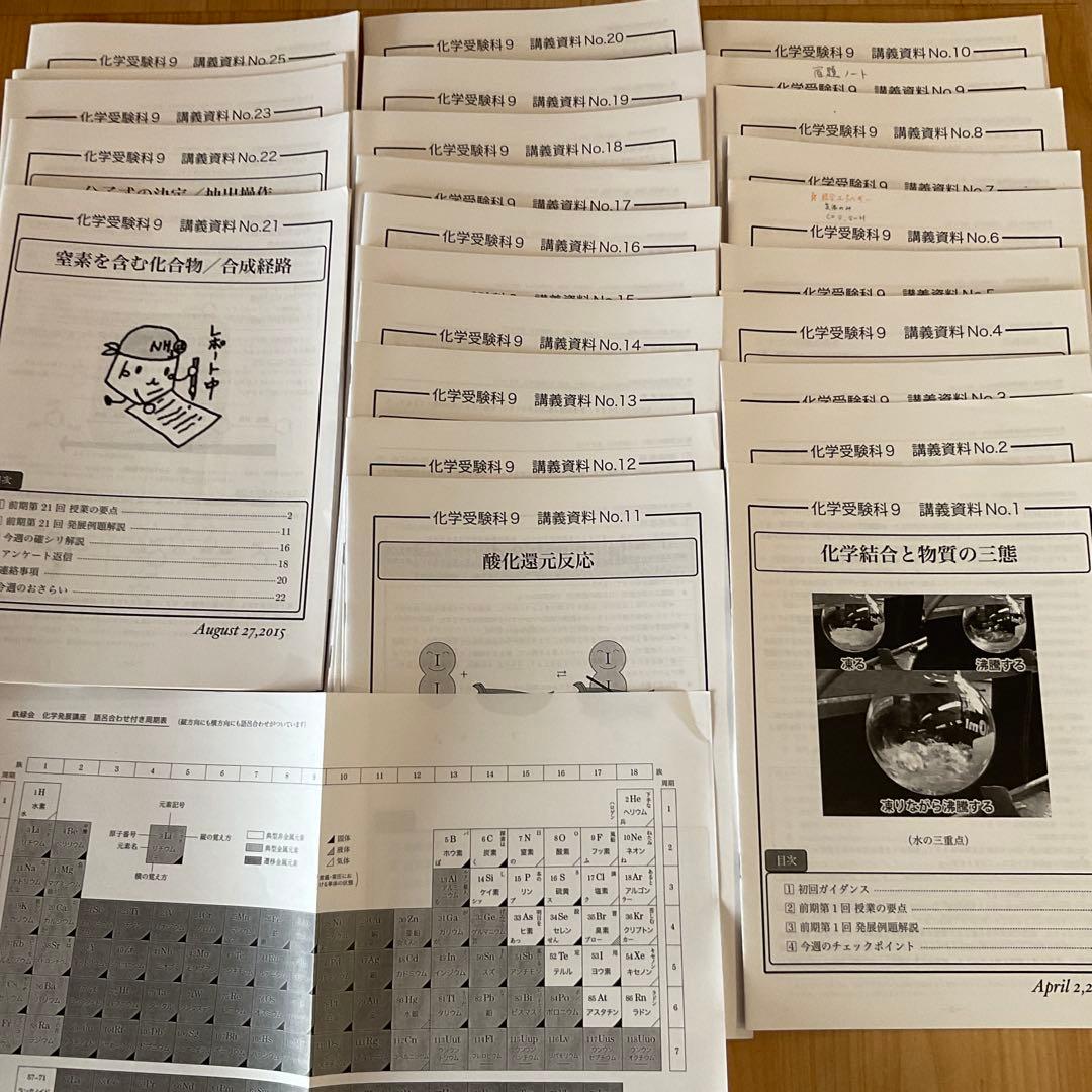 鉄緑会 化学 高2〜高3セット（化学・生物、おまとめ値引き）年始特価
