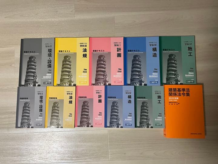 日建学院　2022年版　一級建築士　テキスト　問題集　法令集 日建学院一級建築士 2025年版 令和7年度 セット 法令集 テキスト 問題