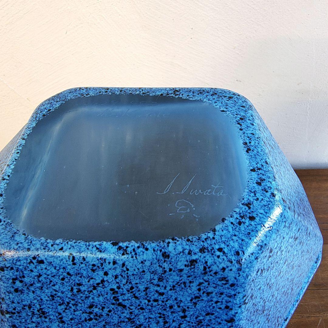 岩田糸子】硝子 花瓶 フラワーベース 作家もの 最上位作