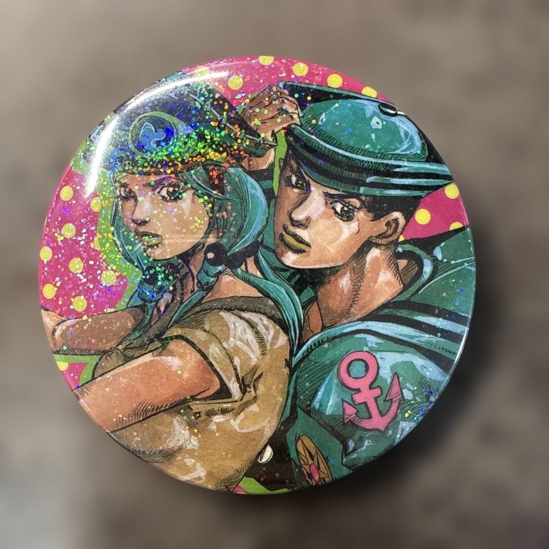 ジョジョ展in S市杜王町 2017 缶バッジ 東方定助&広瀬康穂 原画 レア