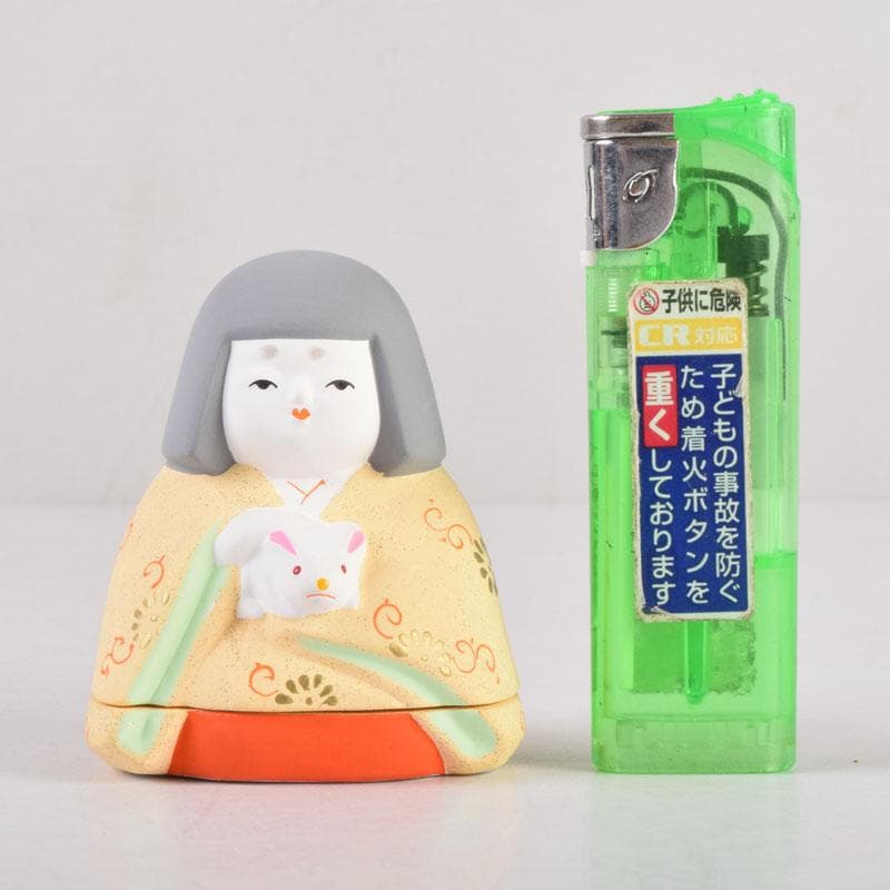 茶道具 京焼 東哉製 色絵 抱兎香合 共箱 V 8461 - erikdjones.com