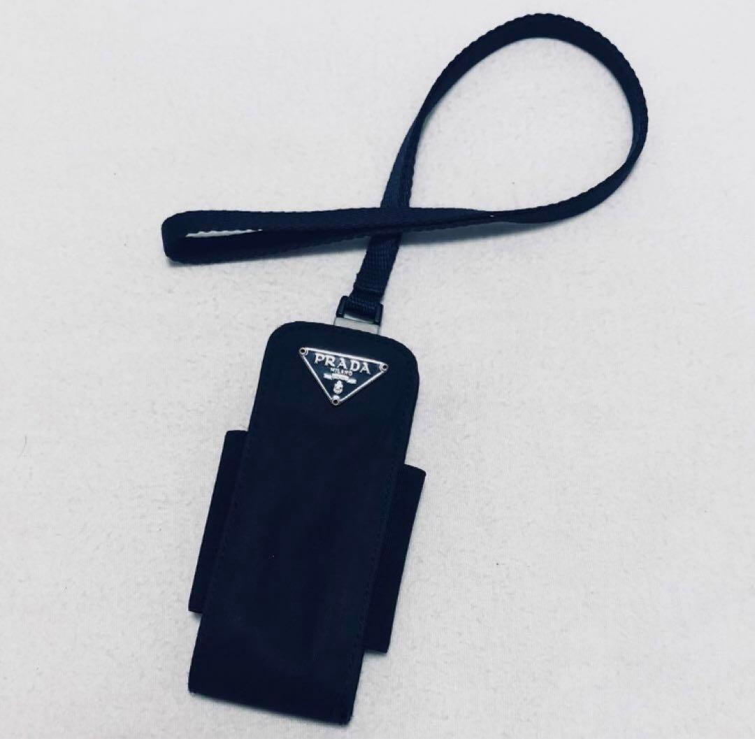 良品 PRADA プラダ モバイルホルダ－ iQOSケース アイコス ブラック