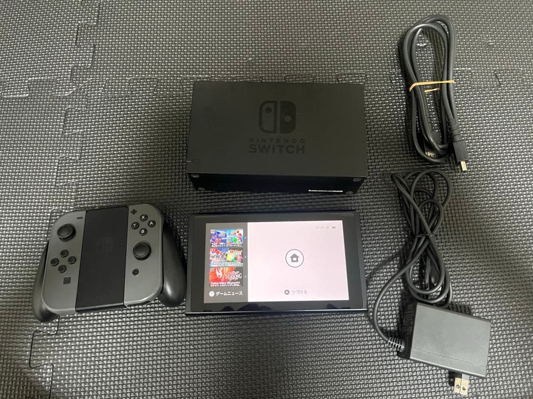 a*】様 Nintendo Switch 本体 グレー コントローラー付き 動作 - メルカリ