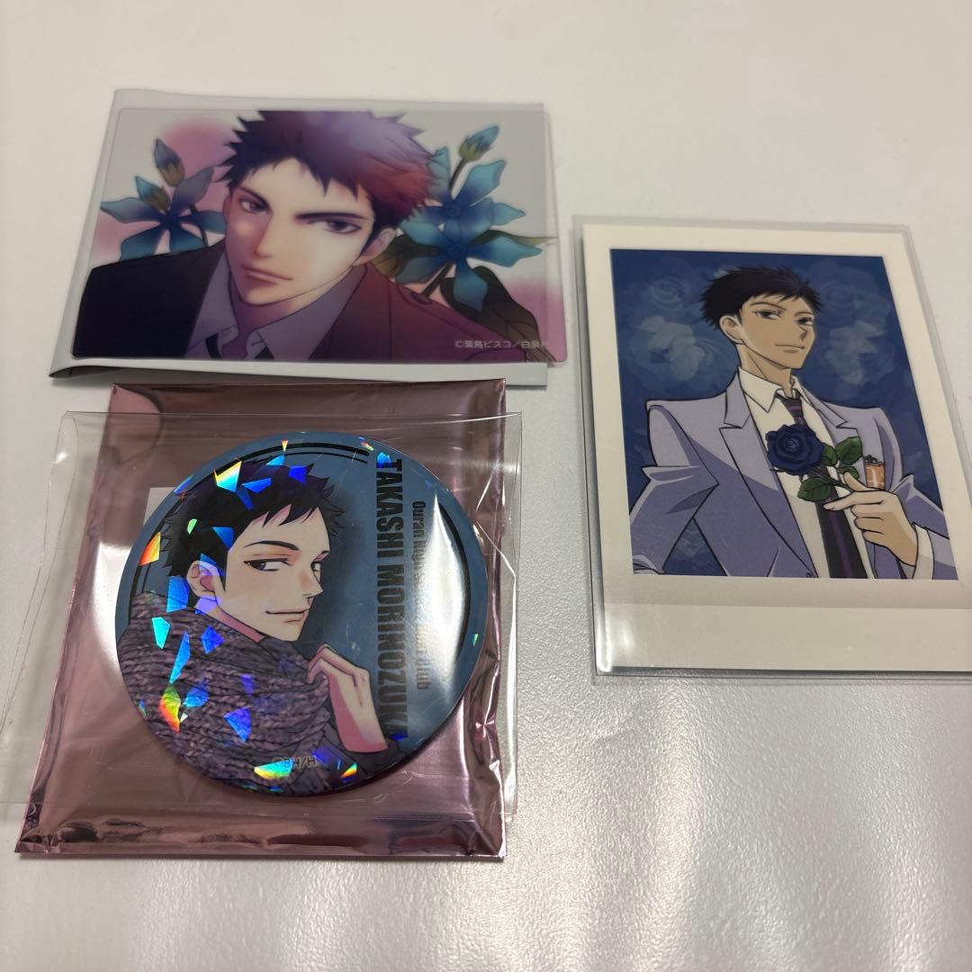 桜蘭高校ホスト部 カフェ 缶バッジ クリアカード モリ先輩 銛之塚崇