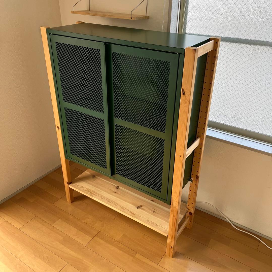 IVAR イーヴァル IKEA ラック キャビネット 収納 グリーン - メルカリ
