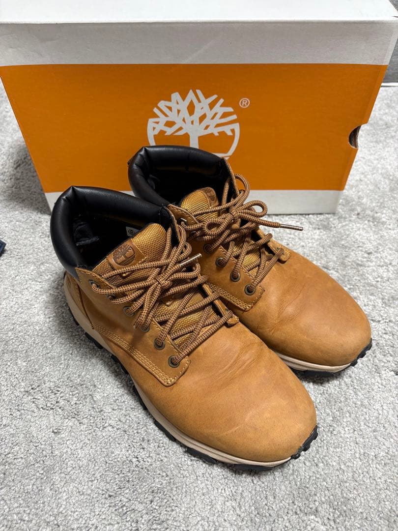 Timberland ブラウン ハイカットブーツ 箱付き - メルカリ