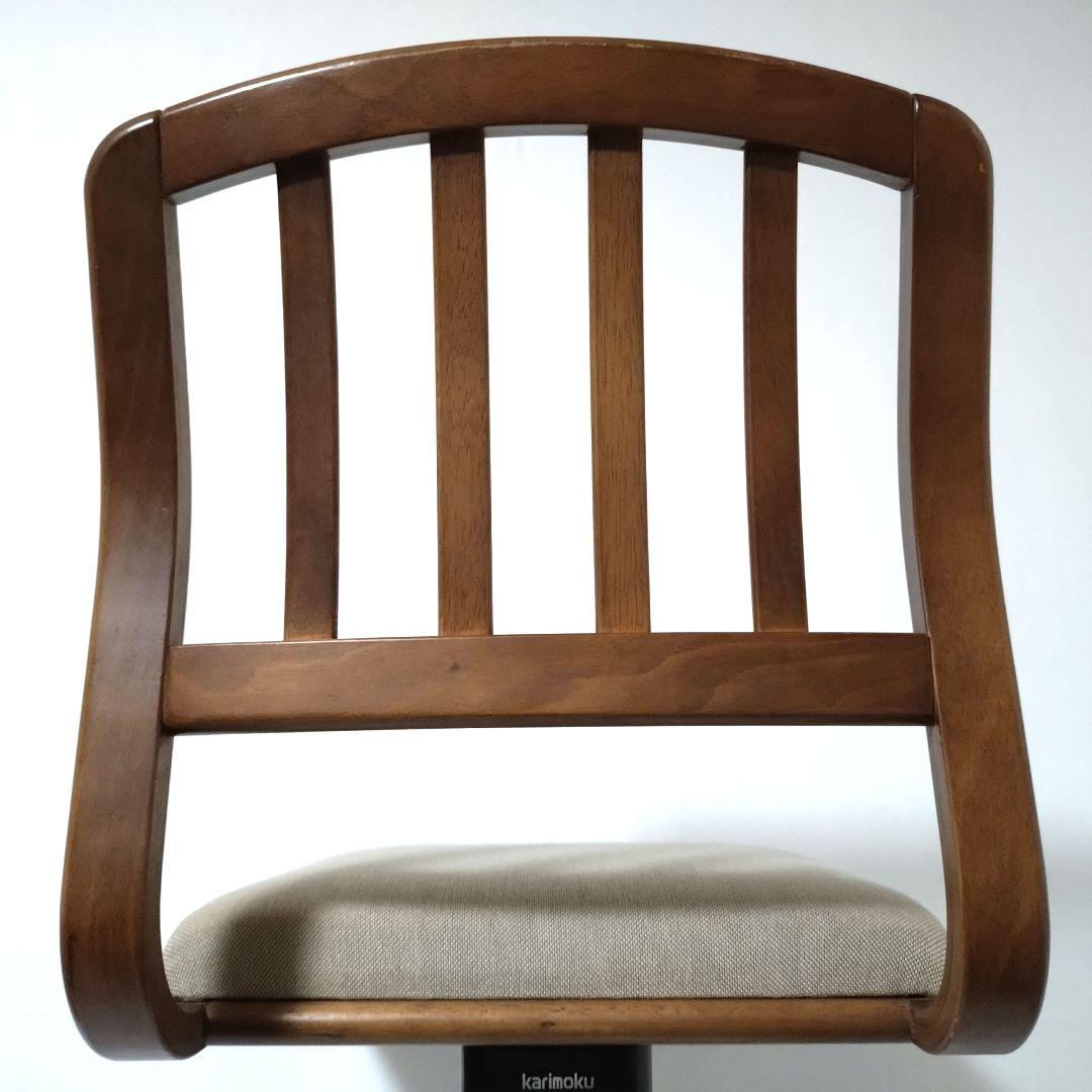 希少 karimoku カリモク デスクチェア ヴィンテージ 回転椅子 昇降式
