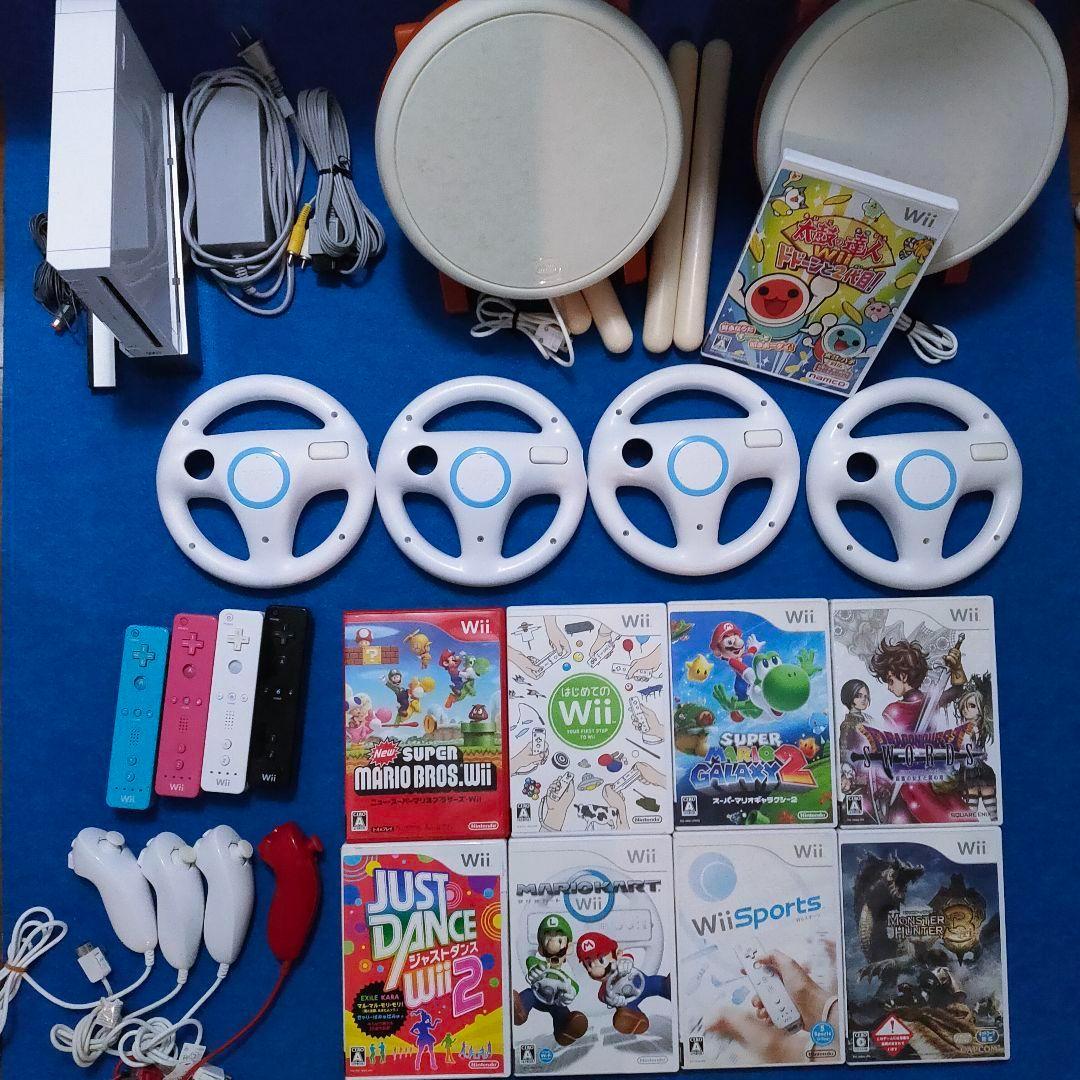 任天堂Wii 4人 ハンドル 本体 マリオカート 太鼓の達人 カラフルリモコン 楽天市場】Wii ニンテンドーWii ハンドル マリオカート コントローラー