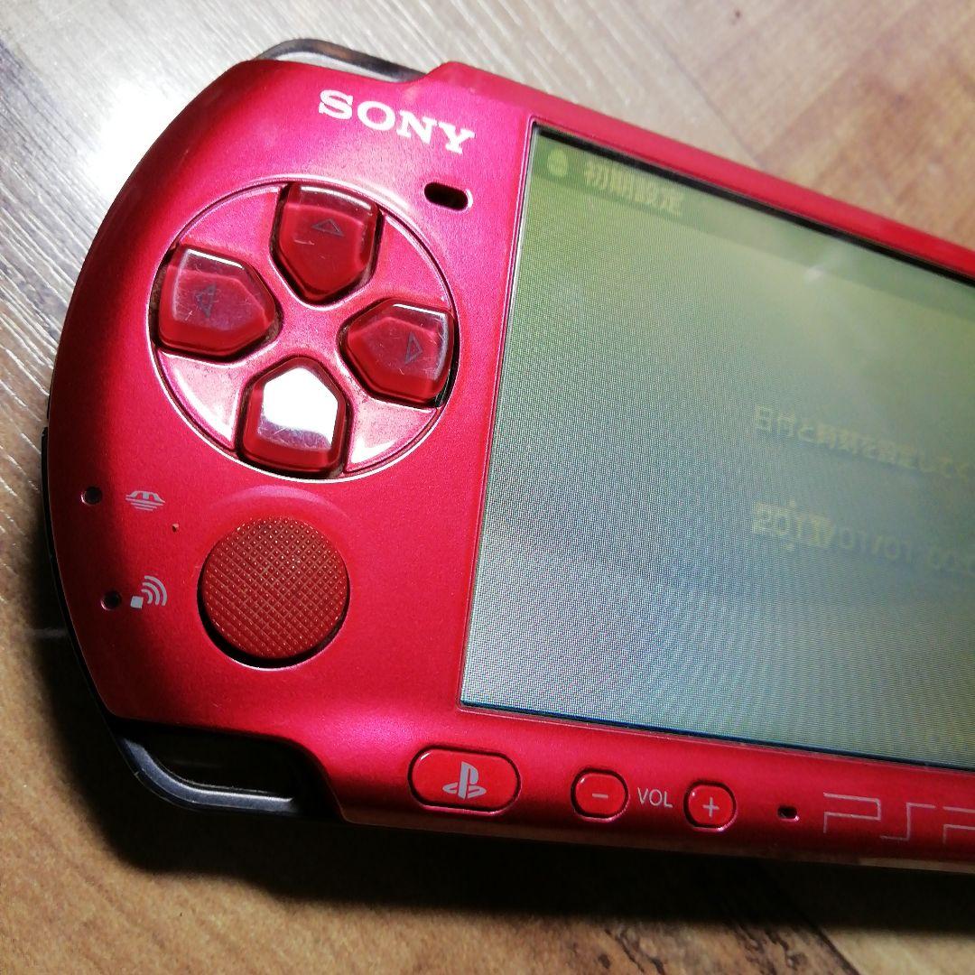 PSP-3000 本体 レッド 赤 プレイステーション・ポータブル 画面焼け