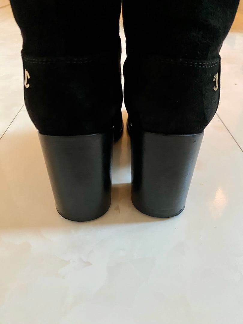 美品 シャネル ブラック ショート ブーツ 黒 38 24.5cm CHANEL