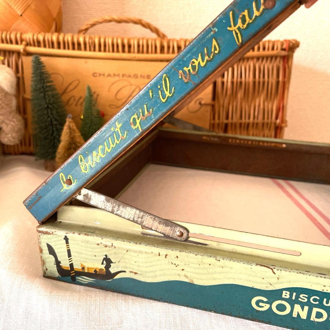 フランスヴィンテージ ゴンドーロ ディスプレイ ケース 蓋 ビスケット