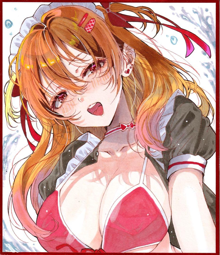 オリジナル 手描きイラスト 色紙 水着メイドさん Amazon.co.jp: TVアニメ『カッコウの許嫁』 描き下ろしイラスト 瀬川