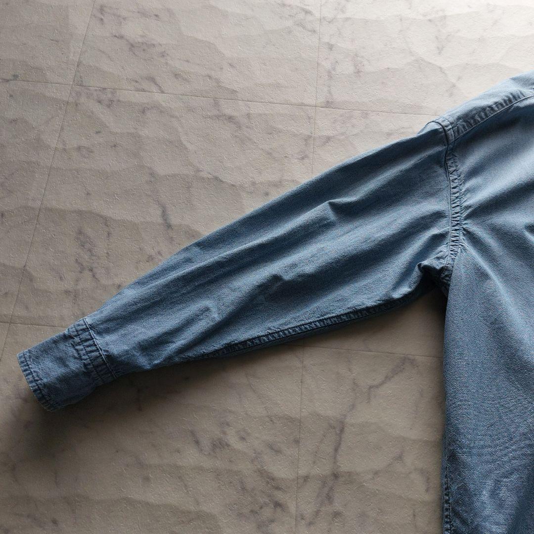 フレームワーク バンドカラー シャンブレーシャツ F ダンガリーの通販