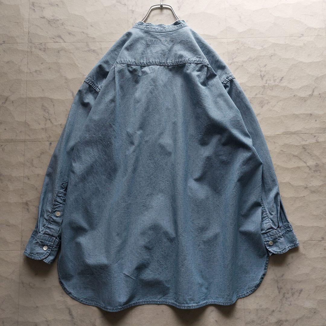 フレームワーク バンドカラー シャンブレーシャツ F ダンガリーの通販