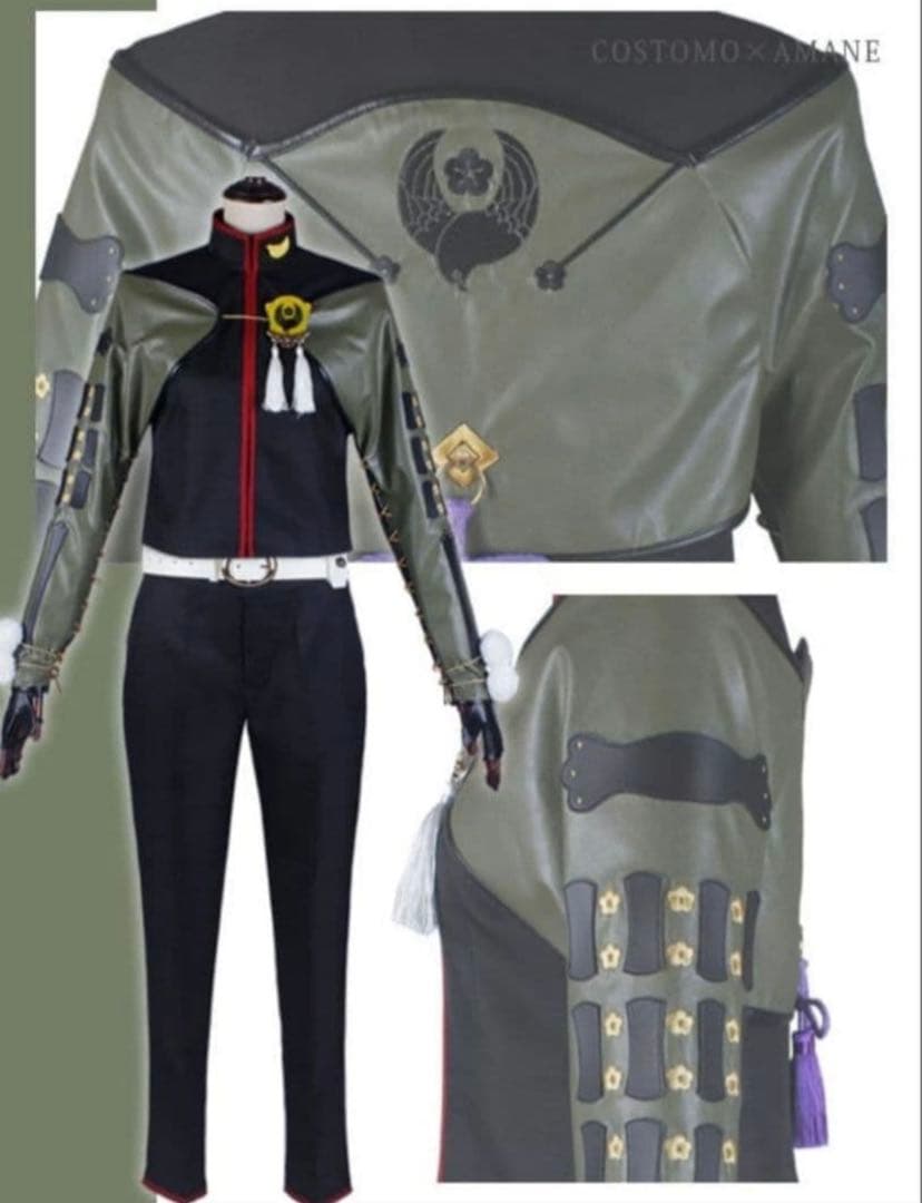 刀剣乱舞/鶯丸コスプレ衣装/コストモ製 送料無料】とうらぶ風 黒×鶯色 鶯丸
