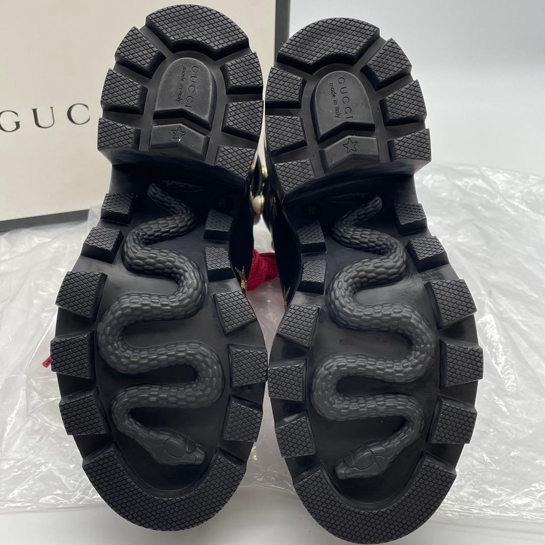 M52】美品 GUCCI グッチ コンバットブーツ ハチ スター レザー - メルカリ
