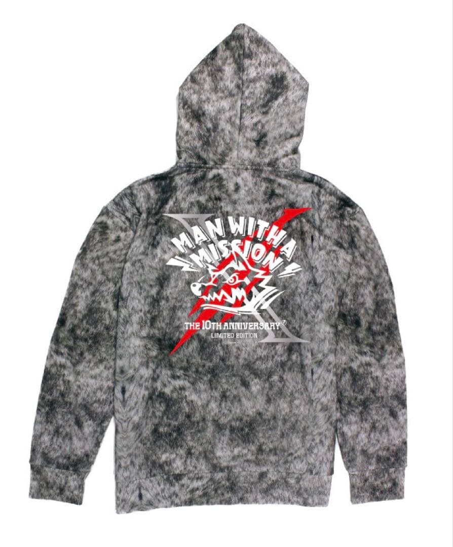 MAN WITH A MISSION 10th Limited お毛並みパーカー MAN WITH A MISSION 10周年 お毛並みパーカー Lサイズ 古着 - メルカリ