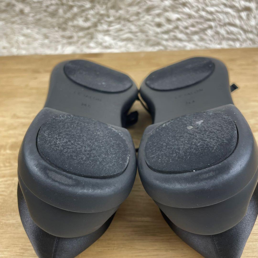 美品✨　ルタロン　ダブルリボンバレリーナ　ブラック　24.5cm