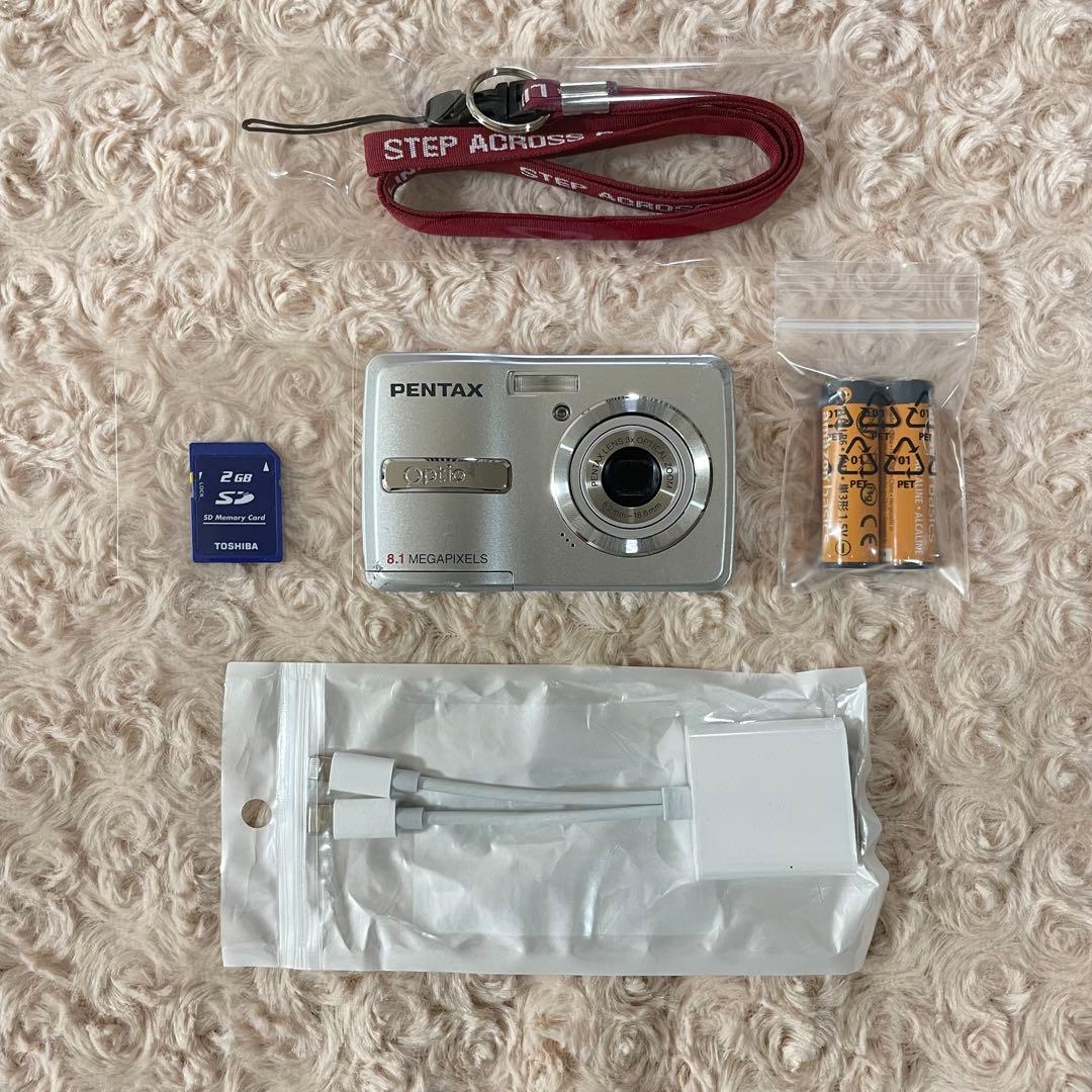 スマホ転送OK✨PENTAX Optio E40✨動作確認済 単三電池 可愛い♪