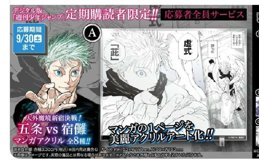 デジタル版定期購読者限定 応募者全員サービス マンガアクリル 虚式 茈