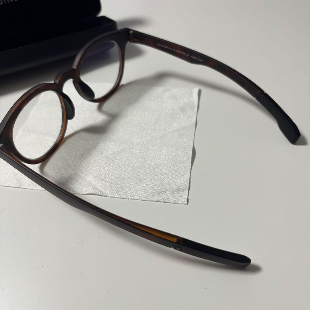 新品　JINS ボストン型メガネ ブラウン　-3.0 可視光調光加工済み