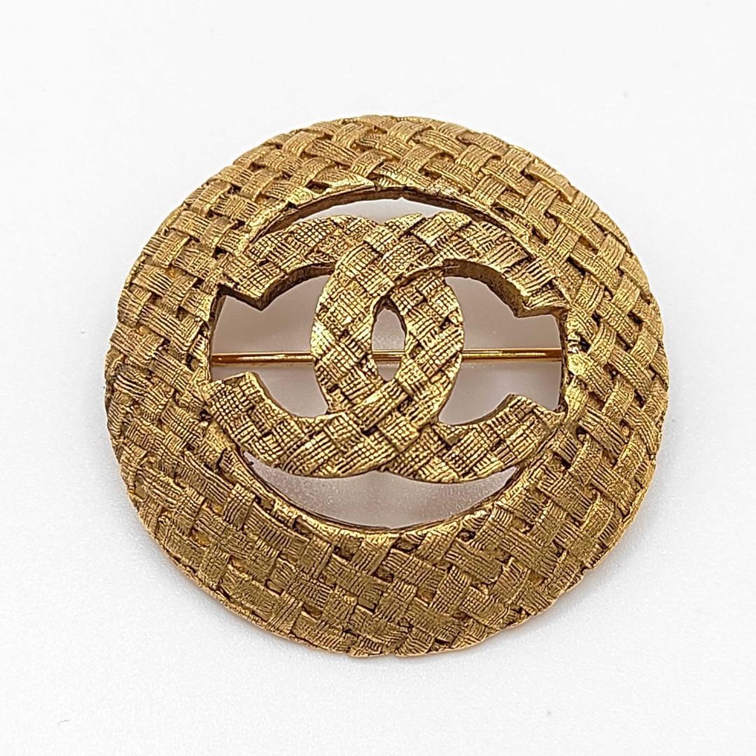 シャネル ココマーク 29 ブローチ ヴィンテージ CHANEL ゴールド 箱付