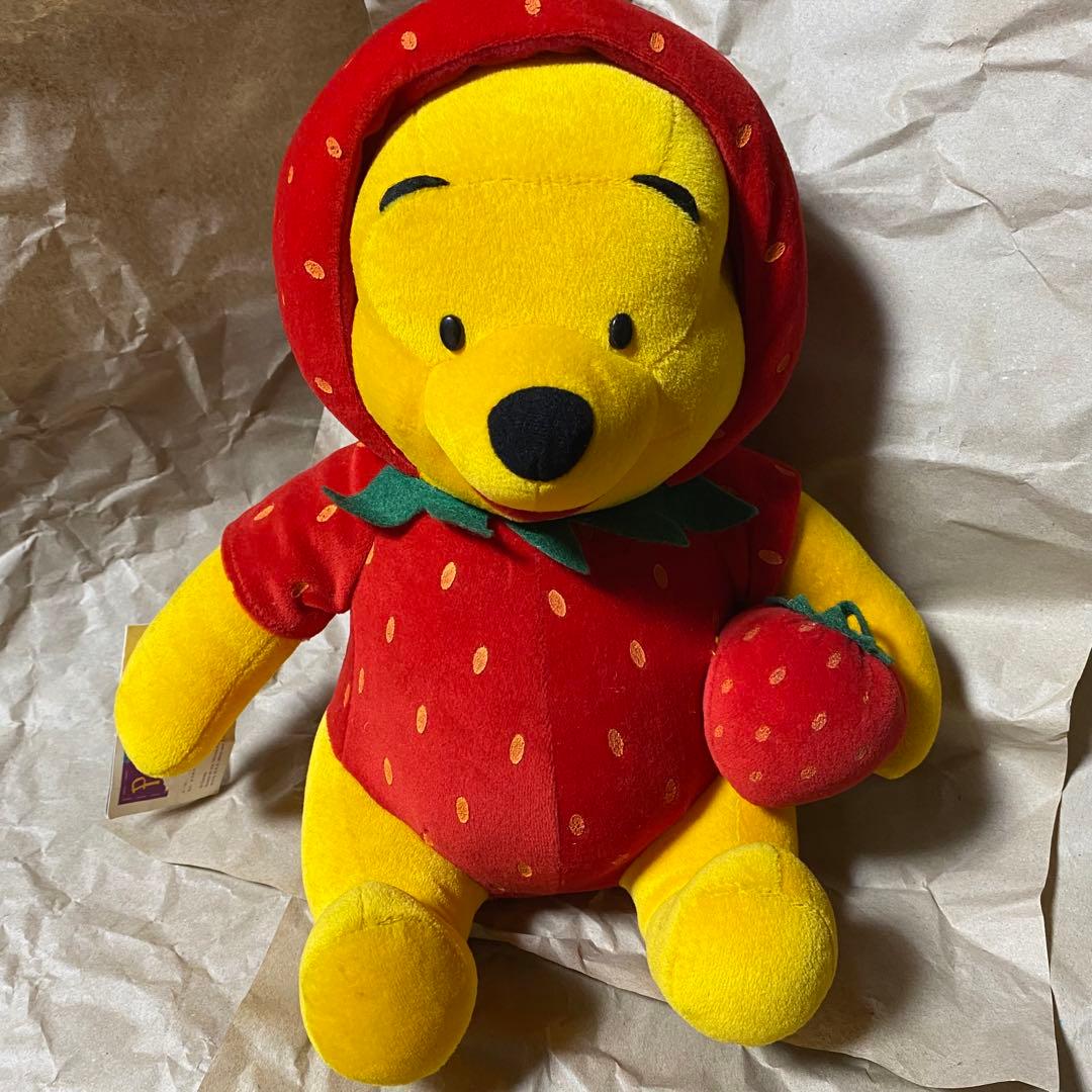 くまのプーさん ぬいぐるみ イチゴ 約30cm - メルカリ