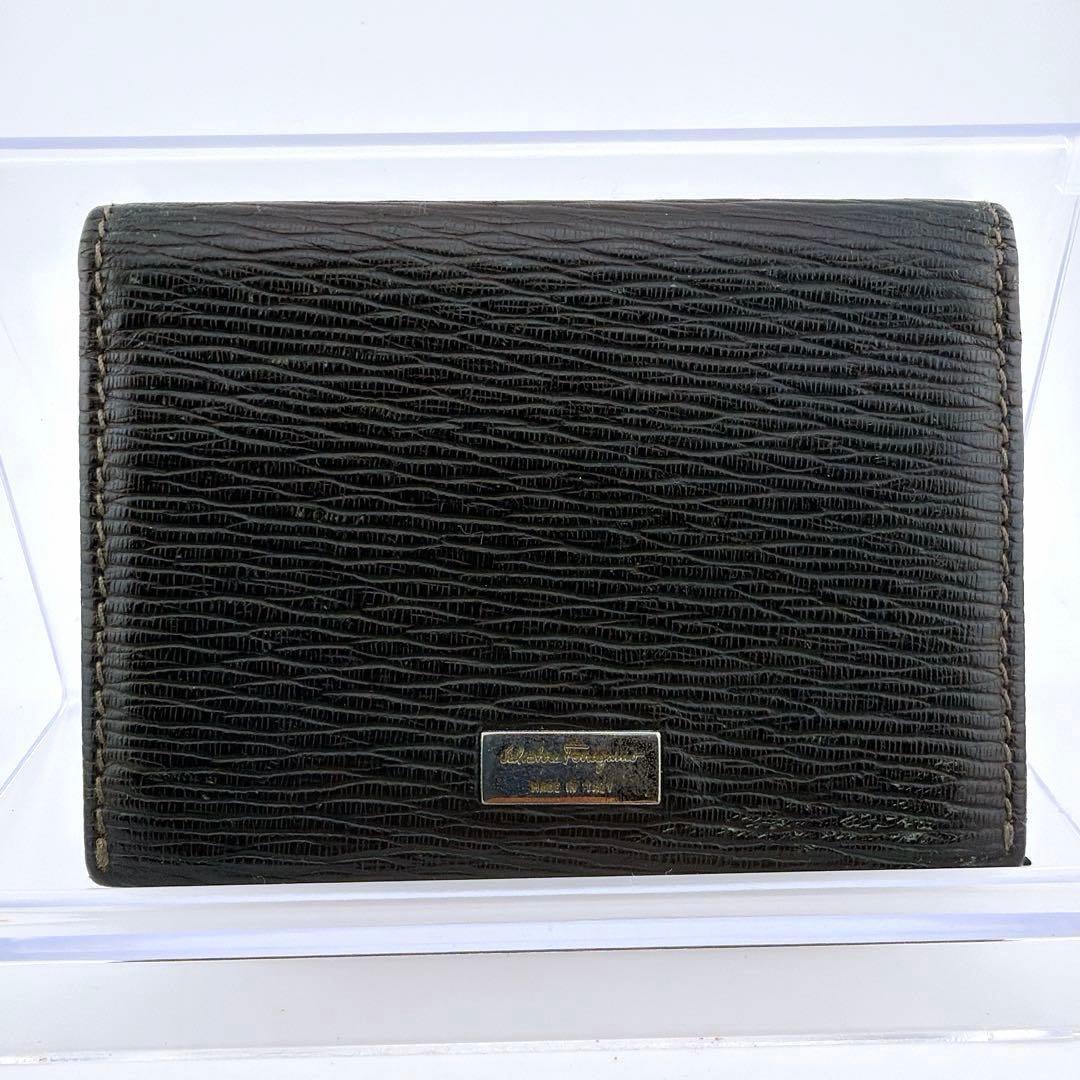 サルヴァトーレフェラガモ）名刺入れ ブラック 】 - メルカリ