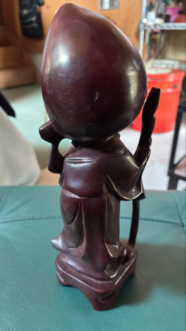 木製彫刻像 ダークブラウン 約20cm - メルカリ