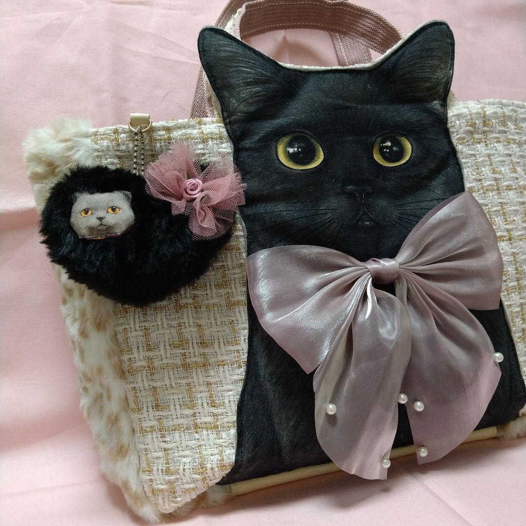 ゆ*ら様 コヤンイサムチョン☆横長トートバッグ ユキヒョウファー