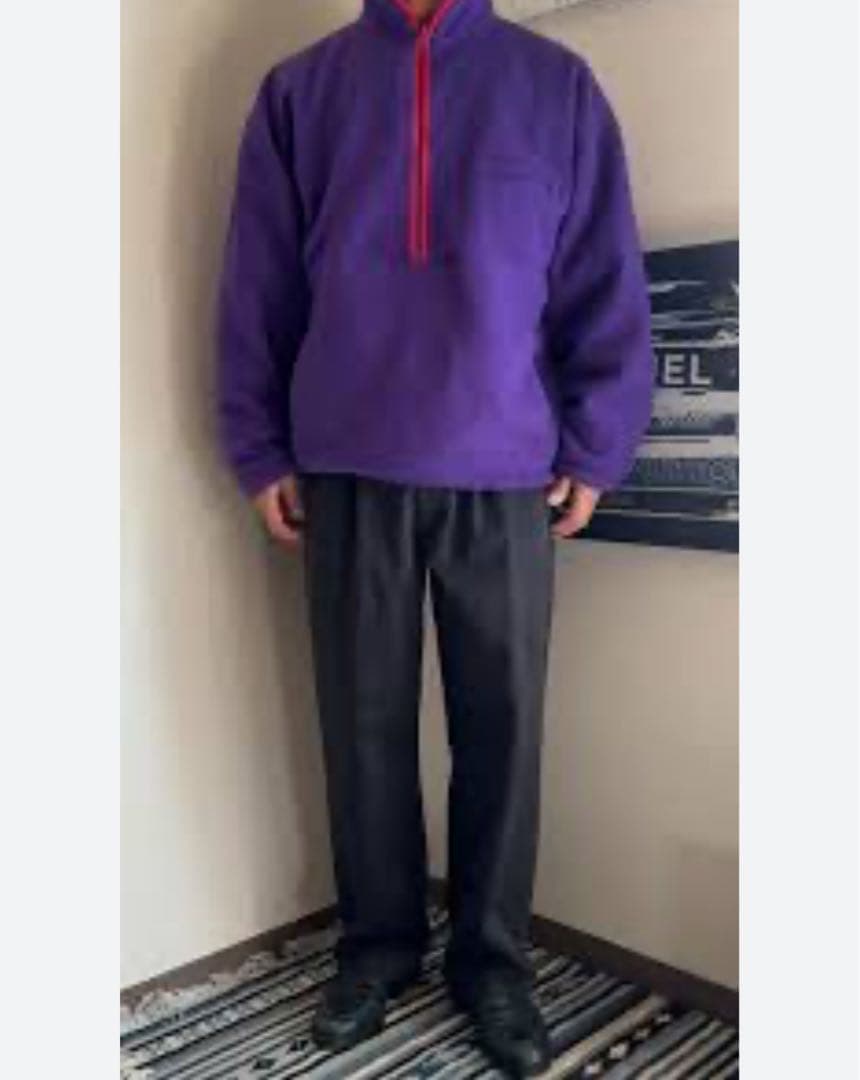 90s OLD GAP グリセード ナイロンジャケット リバーシブル 赤/紫