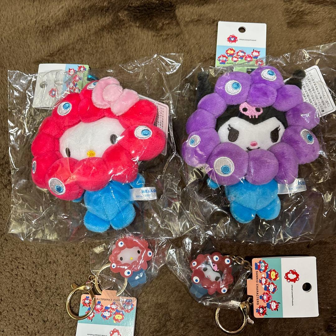 サンリオミャクミャク カラビナ キティとクロミセット ミャクミャク サンリオ BC カラビナ ブラック クロミ キティ なりきり