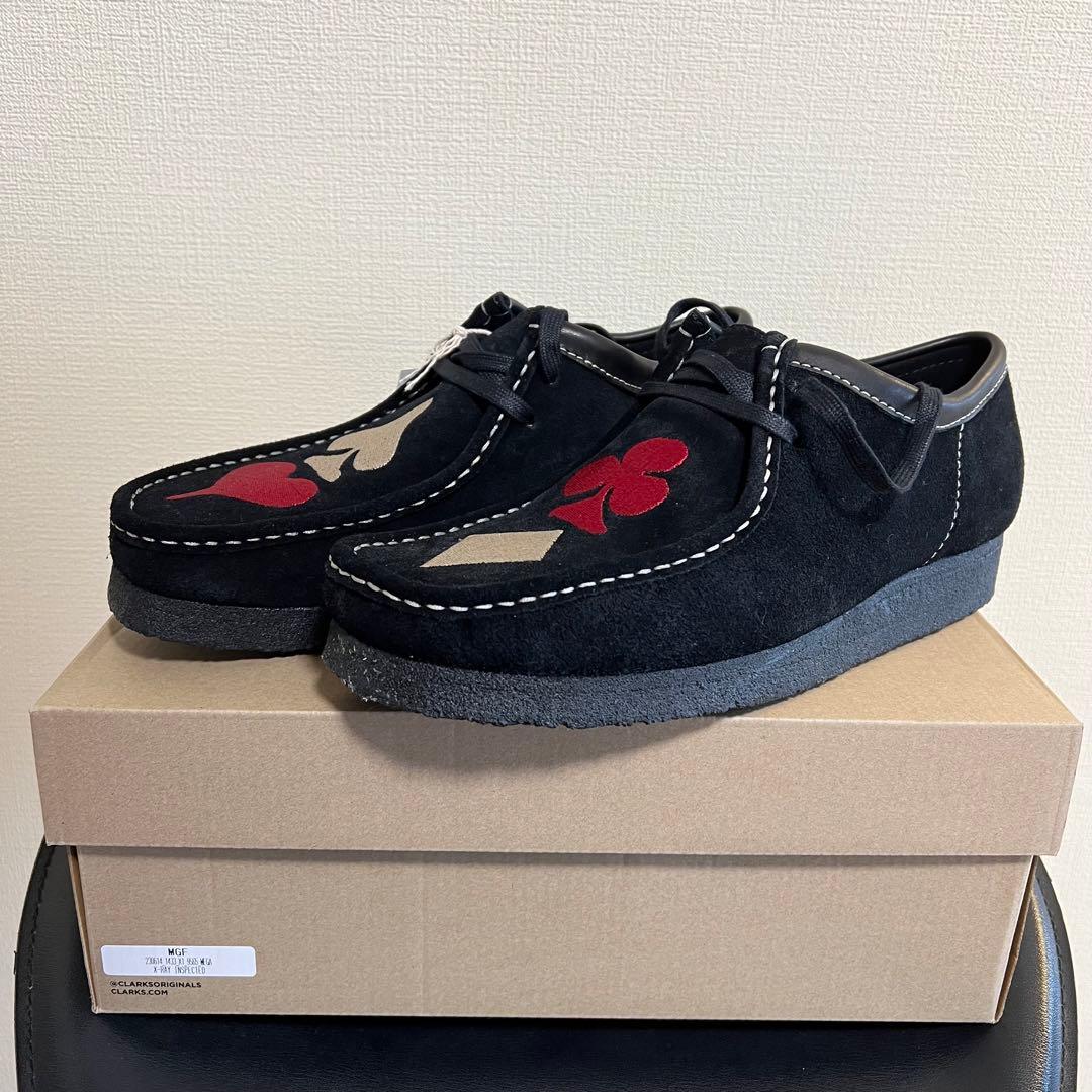 Stussy Clarks ワラビー トランプ 刺繍 ブラック ブーツ - メルカリ