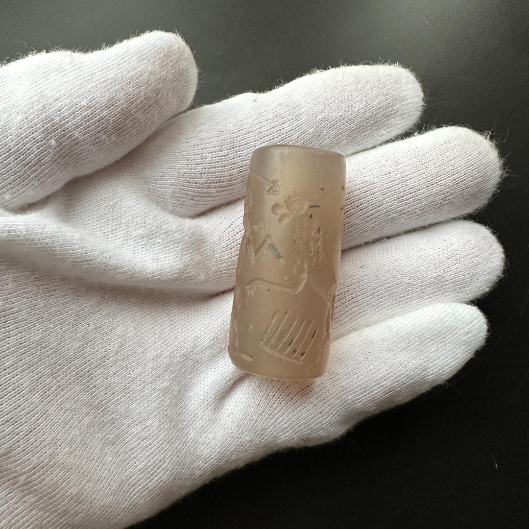 筒印章 古代メソポタミア文明 英雄と怪物 スタンプ パワーストーン 1494