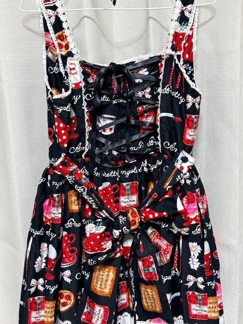 French cafe ジャンパースカート カチューシャ オーバーニー セット