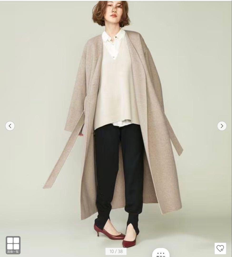 美品 Conte コンテ ベルテッド リバーロングコート 辺見えみり - メルカリ