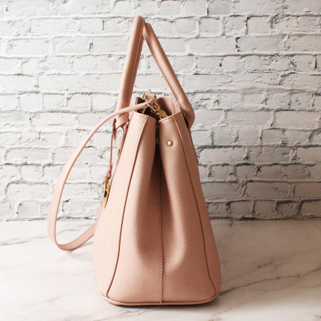 ✨極美品✨ フルラ LINDA トートバッグ 肩掛け 2way くすみピンク