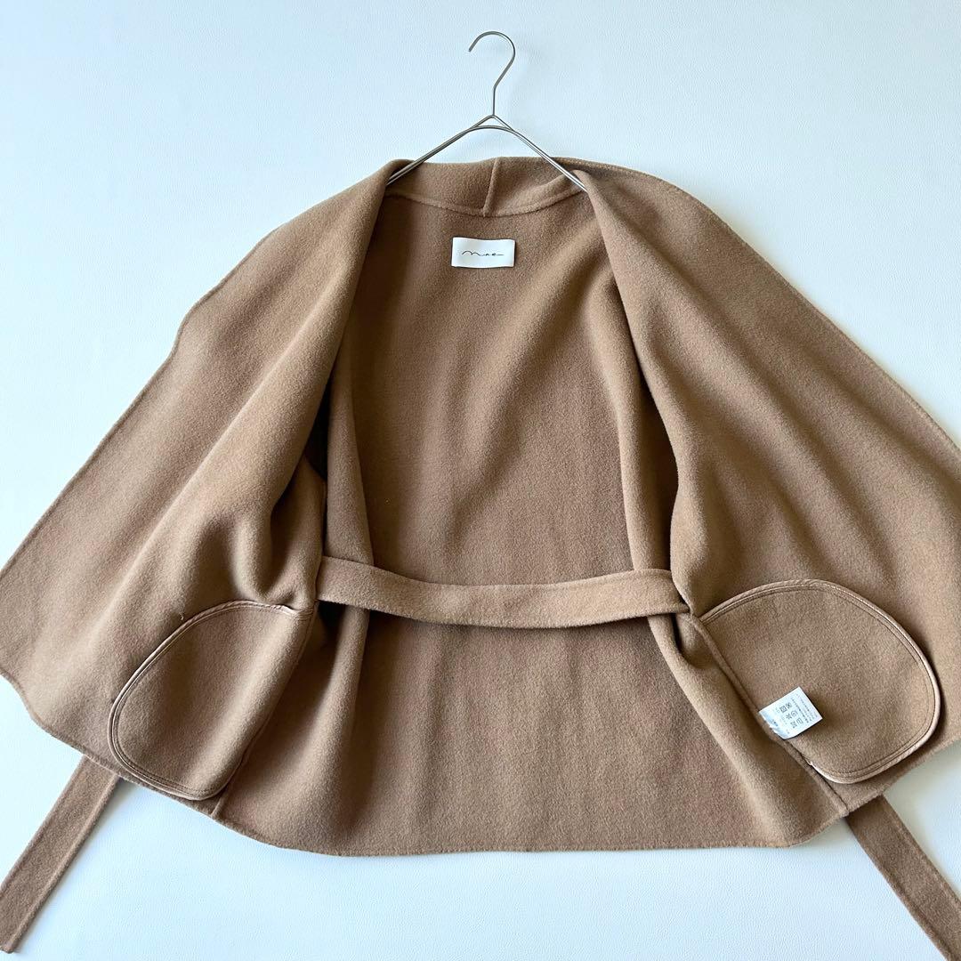 3069y美品 na.eアリュールリバーコート キャメル ベルト付き - メルカリ