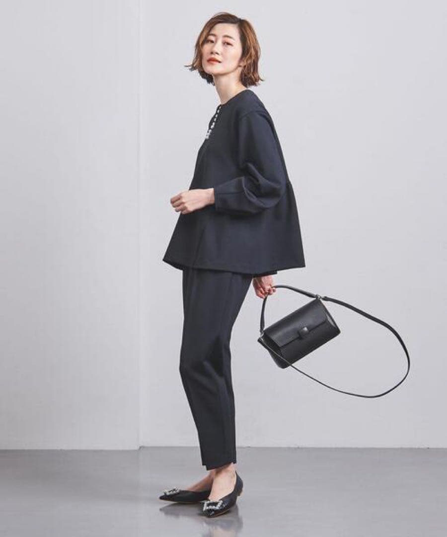 美品✨ユナイテッドアローズ SPONGY パールモチーフブラウス36