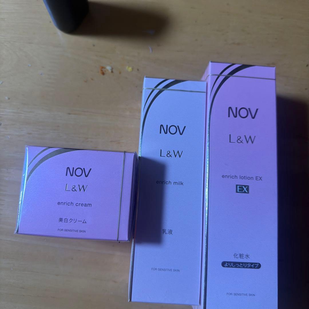 NOV L&W エンリッチミルク・ローションEX・クリームセット NOV（ノブ） L&W エンリッチローションEX 常盤薬品 : コスメティック