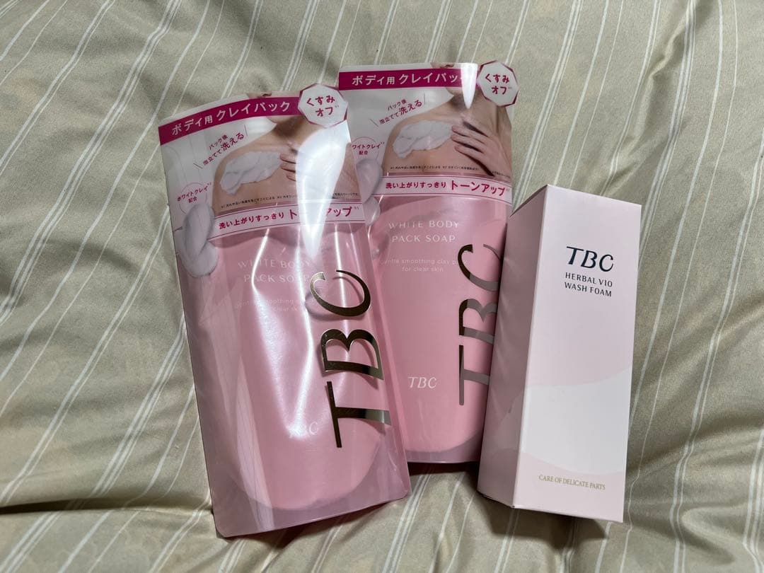TBC HERBAL VIO WASH FOAM & ボディ用クレイパック エステティックTBC ボディクレイ 公式 TBC ホワイトボディパックソープ