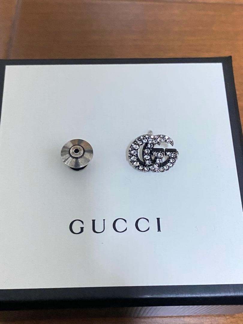 GUCCI GGロゴ ブローチ ピン シルバー☆即購入OK