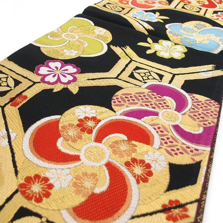 京都 西陣 振袖用 袋帯 成人式 フォーマル 正絹 結婚式 美品 obi236