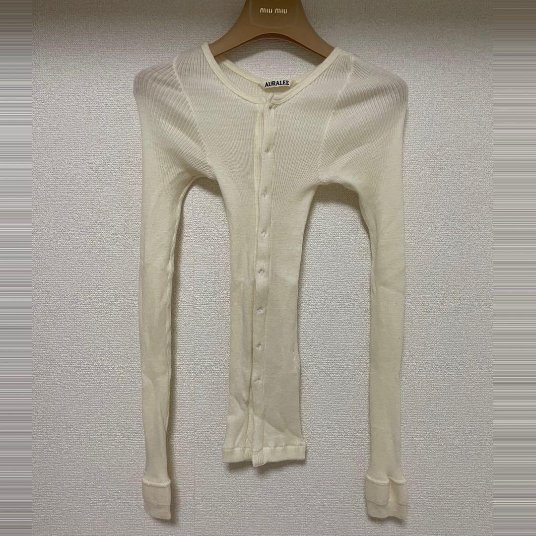 AURALEE】WOOL SOFT RIB CARDIGAN オーラリー - メルカリ