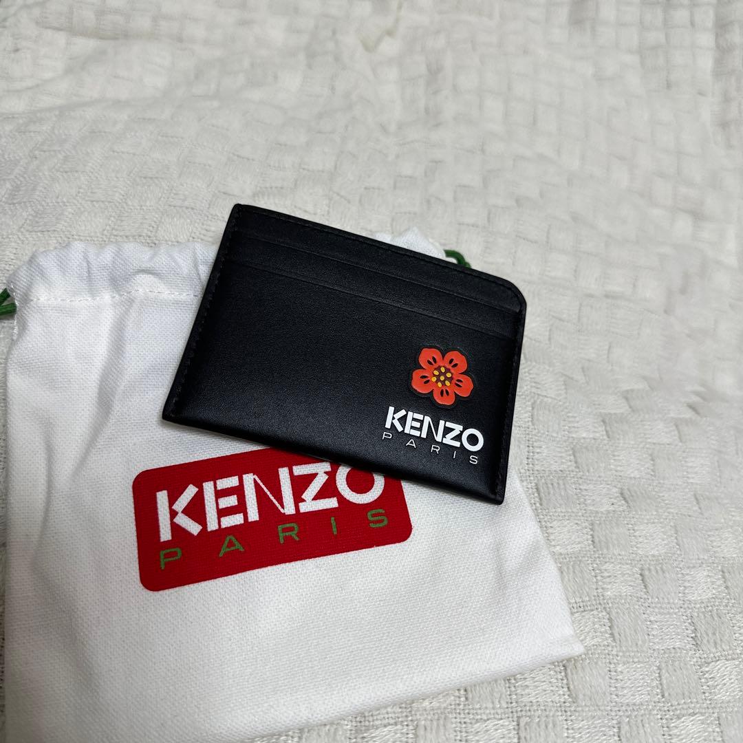 KENZOカードケース 国内発】KENZO レザーカードホルダーエンボスロゴギフト包装可 (KENZO